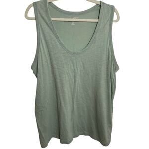 Universal Thread Minimalist Sage Green Tank Sleeveless Normcore Loose Top Sz XXL